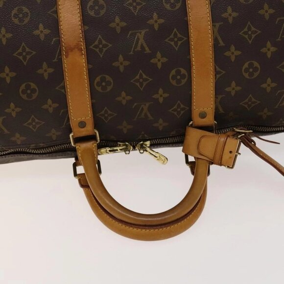 LOUIS VUITTON Monogram Keepall 55 Boston Bag M41424 LV Auth 139406 - Picture 8 of 16